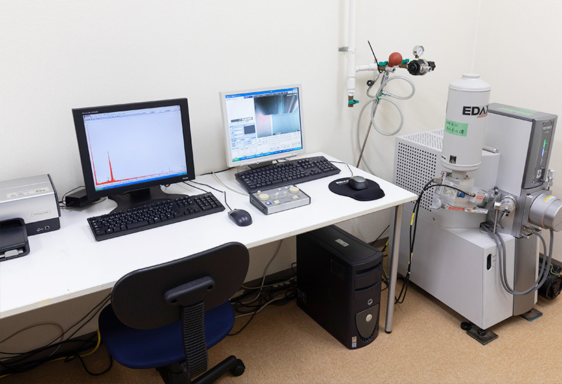 Scanning electron microscopes (SEM) and energy dispersive X-ray spectrometry (EDX) equipment
